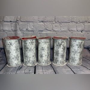 Extra Wide Snowflake Wired Ribbon NWT Set of 5